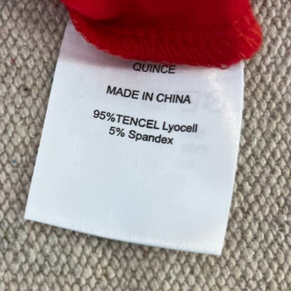 Quince Woman's Red Stretch Tencel/Spandex Light-Weight Midi Dress Sz Lr - Picture 7 of 8